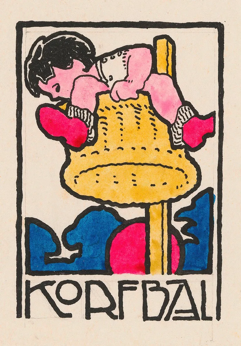 Vignet Korfbal by Reijer Stolk - Canvas Print