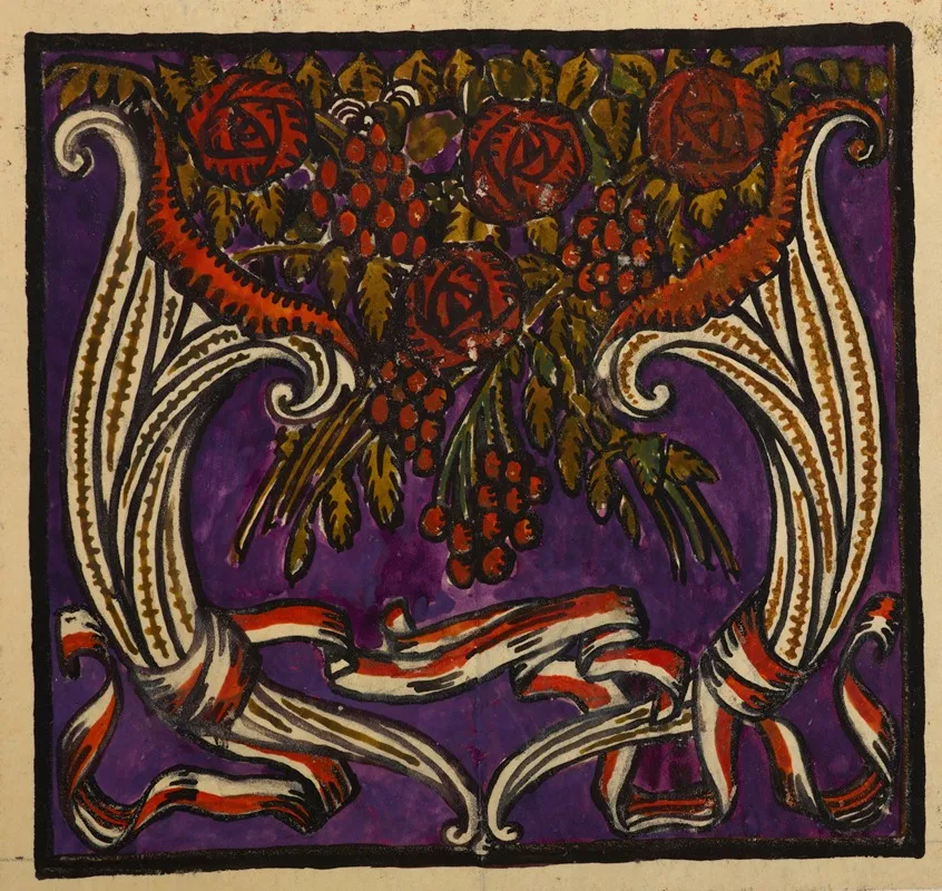Vignette Design Of A Book by Antoni Stanisław Procajłowicz - Canvas Print