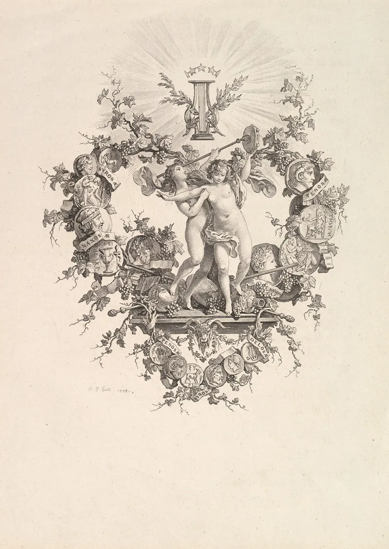 Vignette With Two Nymphs