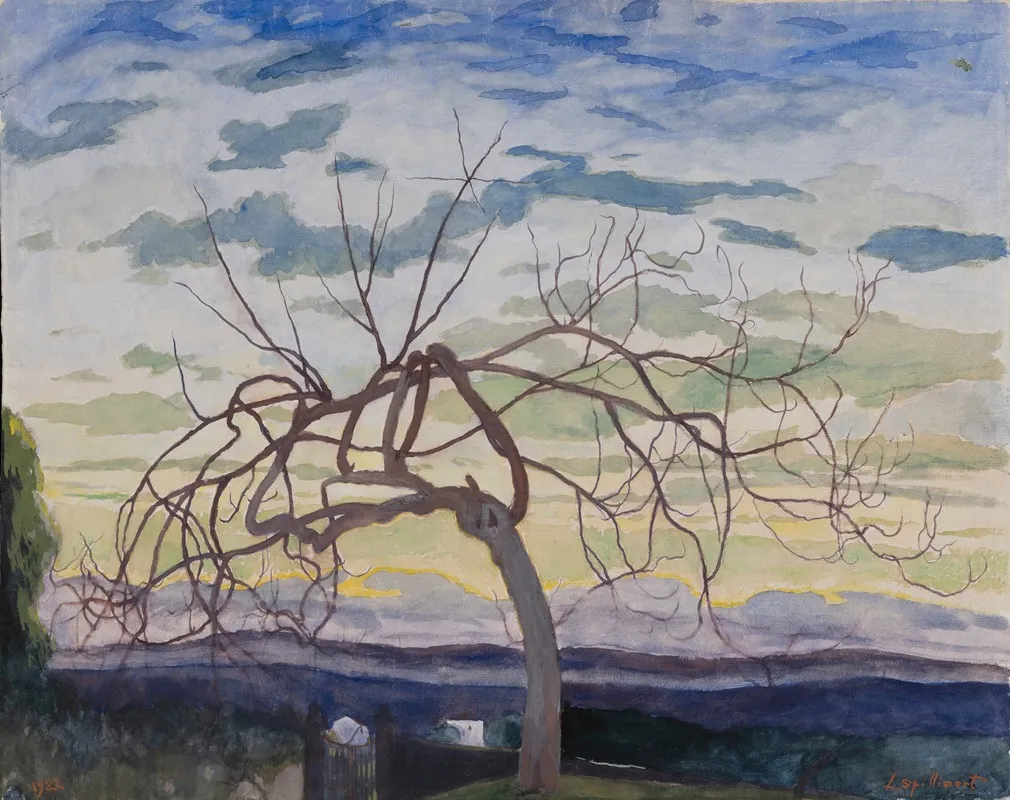 Vijgenboom In De Winter Grasse by Léon Spilliaert - Canvas Print