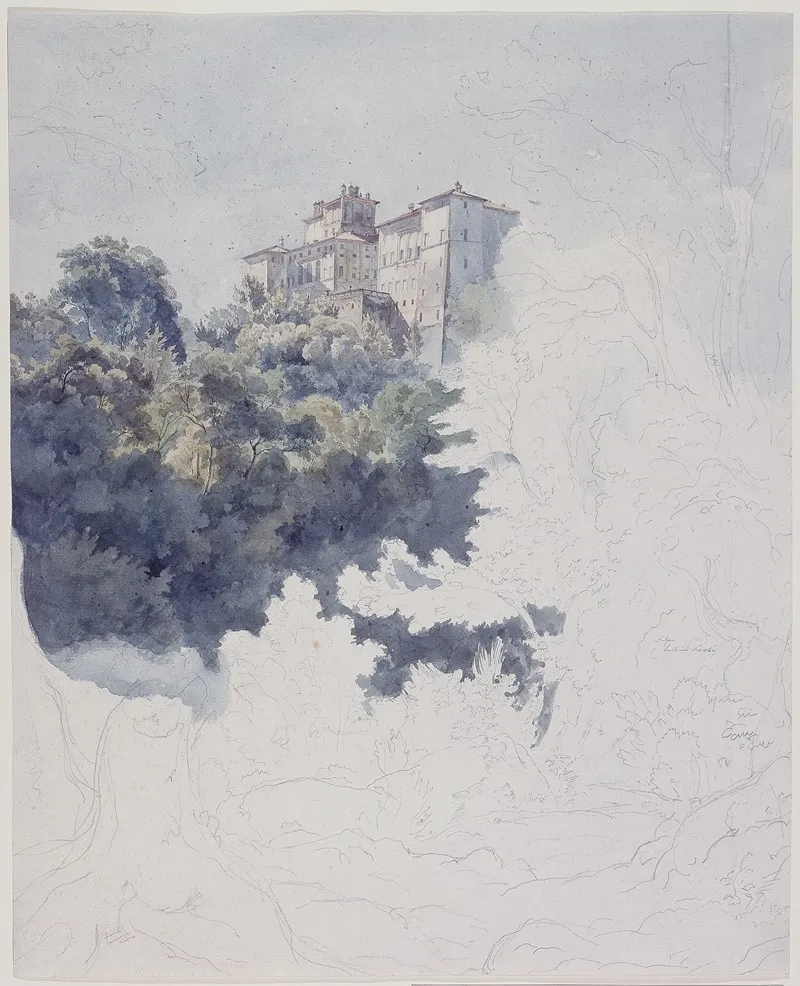 Villa Chigi Near Ariccia by Ernst Fries - Canvas Print