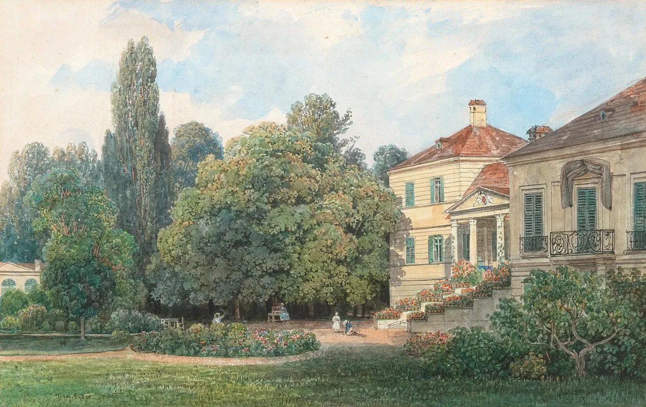 Villa In A Park 2 by Thomas Ender - Canvas Print