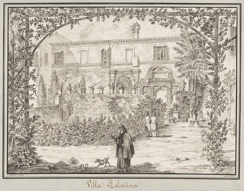 Villa Palatina by Peter Heinrich Lambert von Hess - Canvas Print