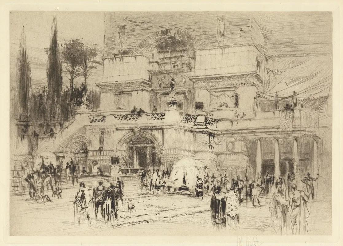 Villa Quintilii by William Walcot - Canvas Print