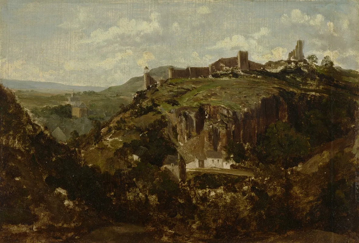 Village Dauvergne by Théodore Rousseau - Canvas Print