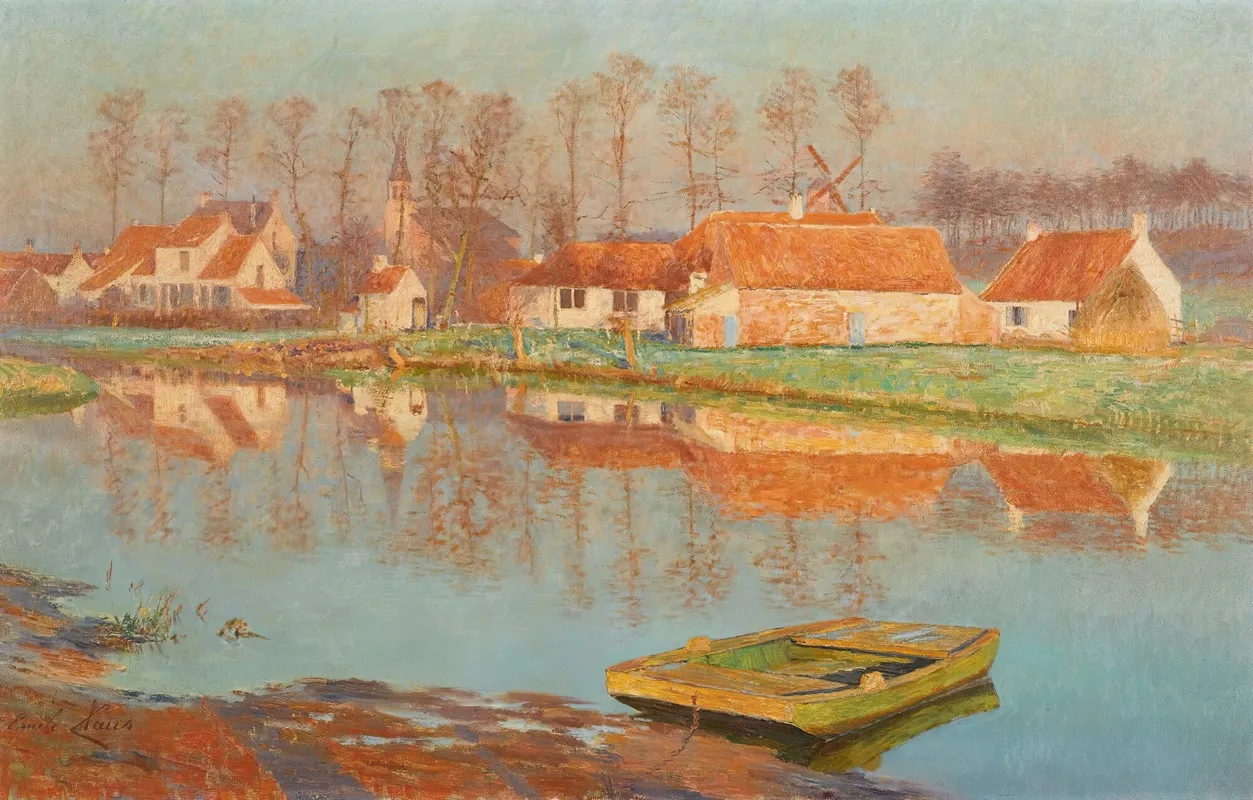 Village De Deurle by Emile Claus - Canvas Print