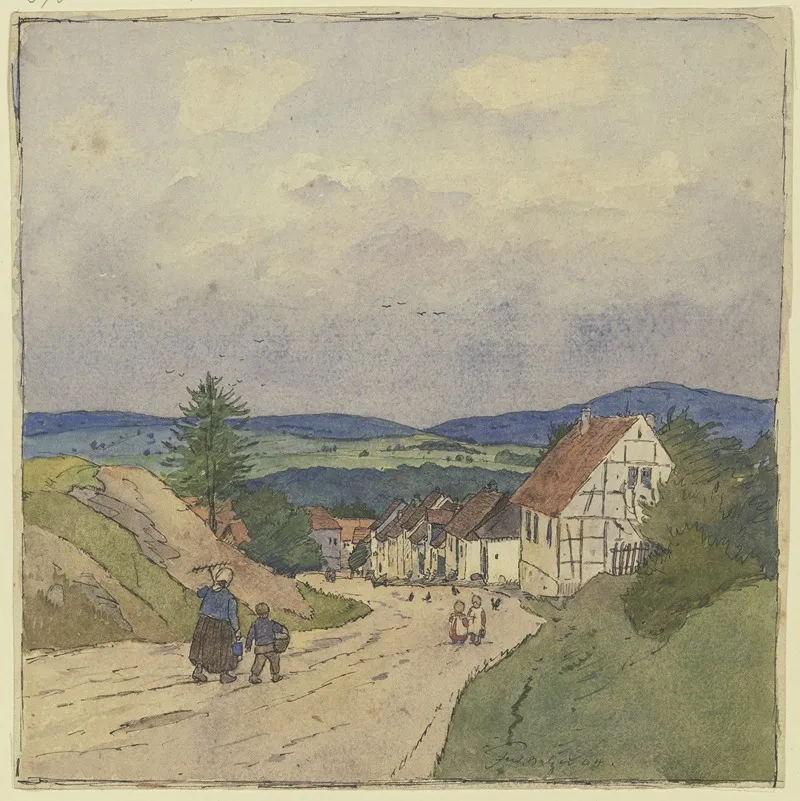 Village Path To The Valley