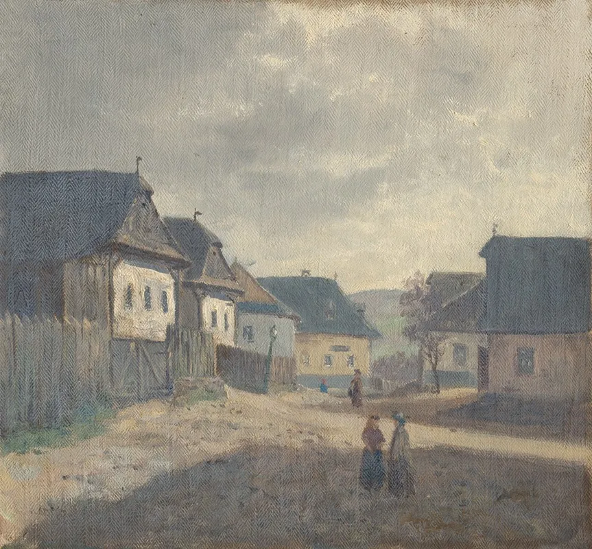 Village Square 2 by Jan Nowopacký - Canvas Print