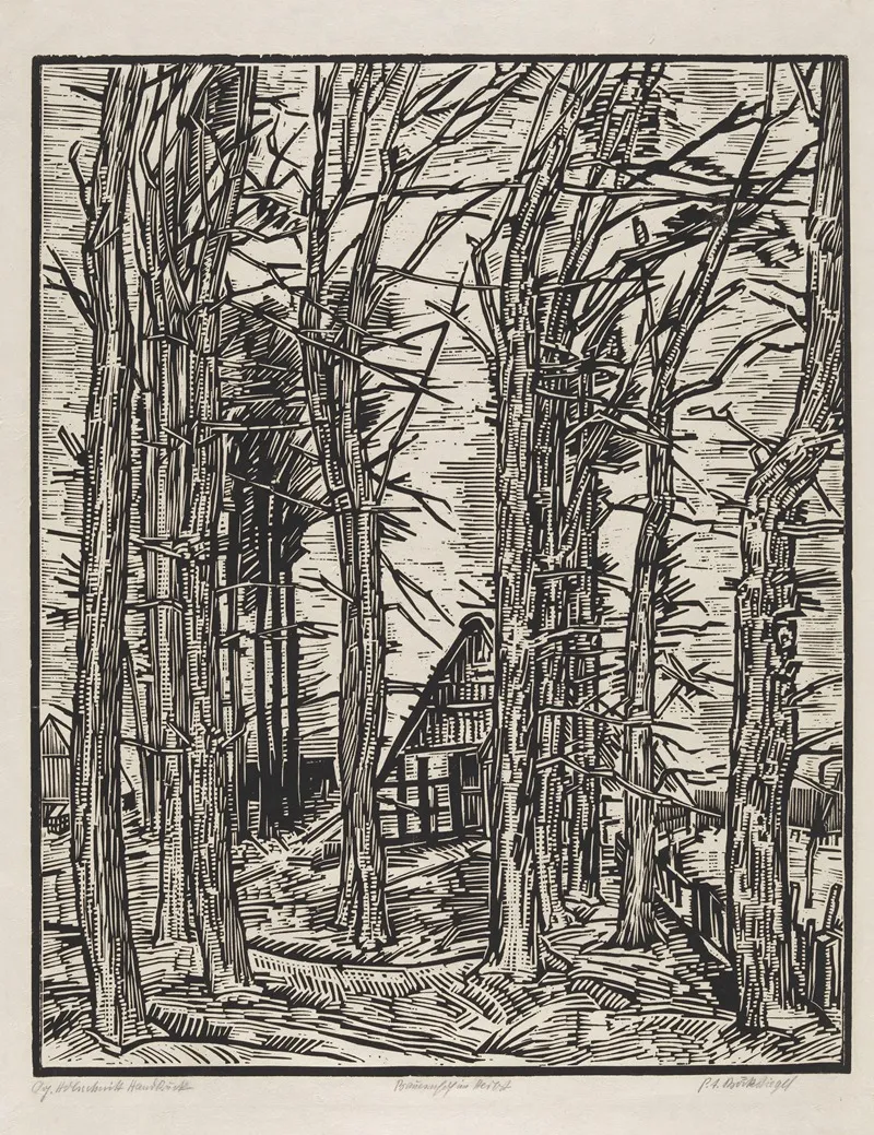 Village Yard In Autumn