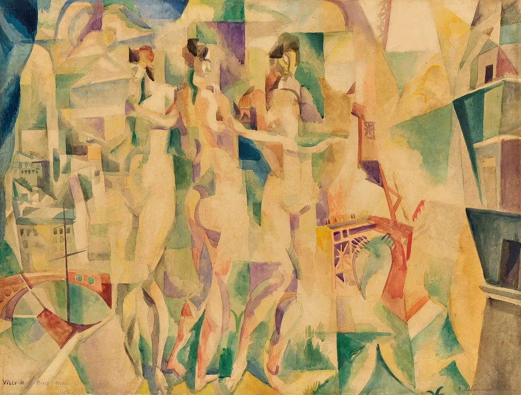 Ville De Paris by Robert Delaunay - Canvas Print