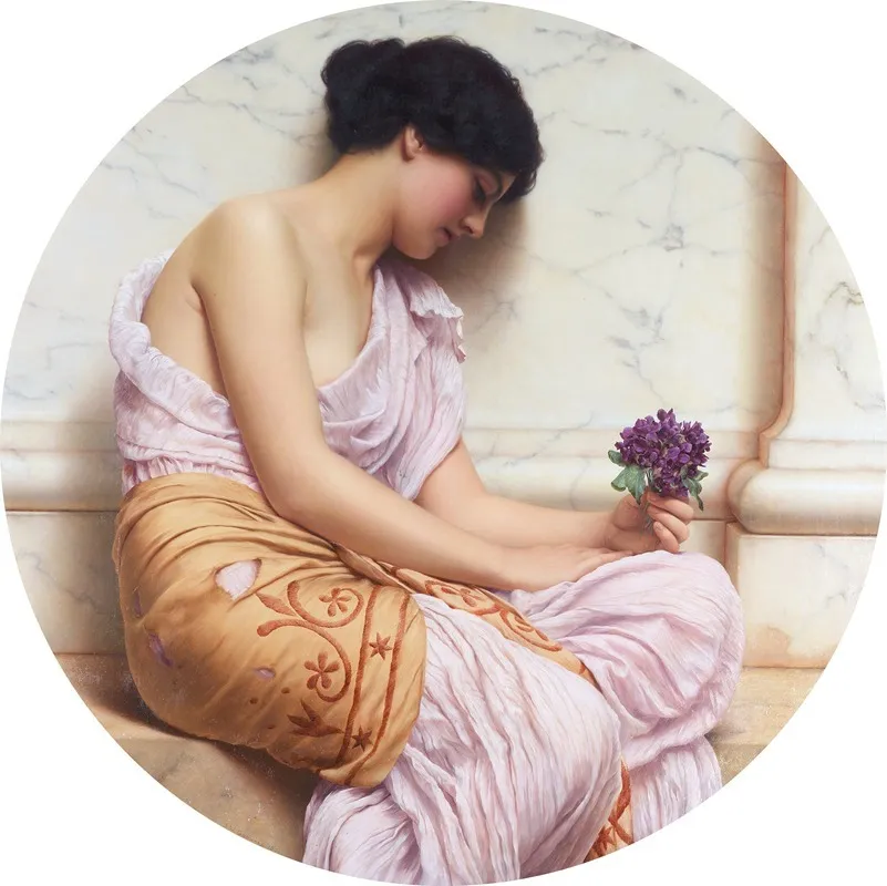 Violets Sweet Violets 2 by John William Godward - Canvas Print