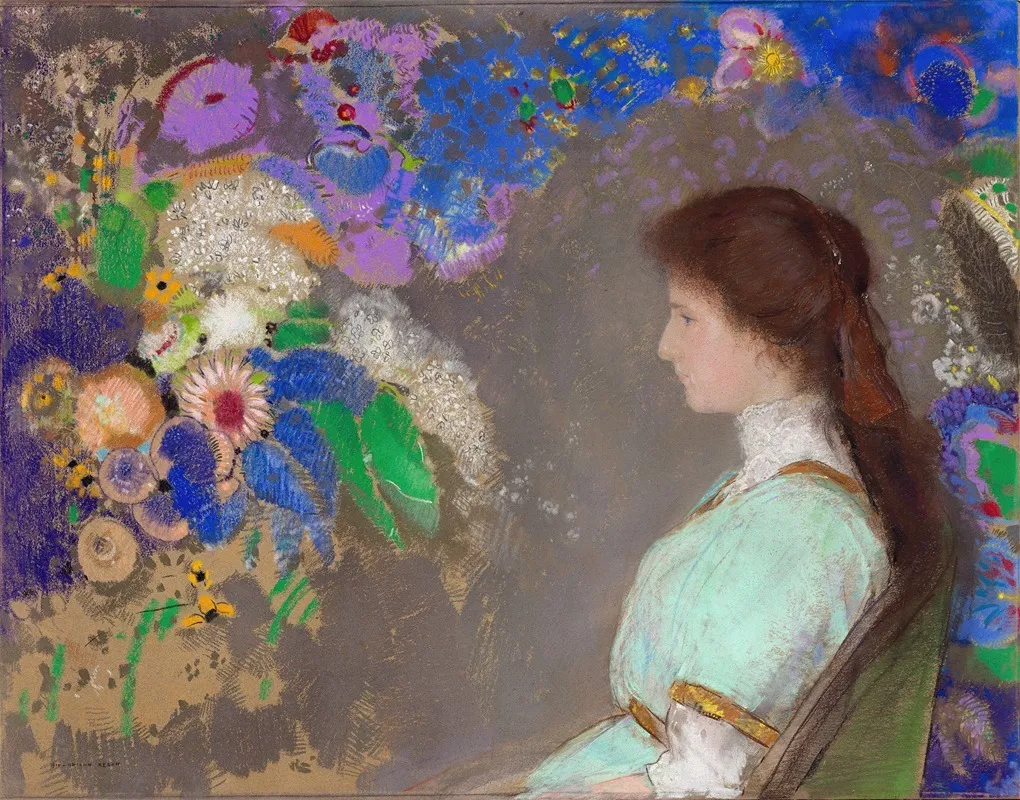 Violette Heymann by Odilon Redon - Canvas Print