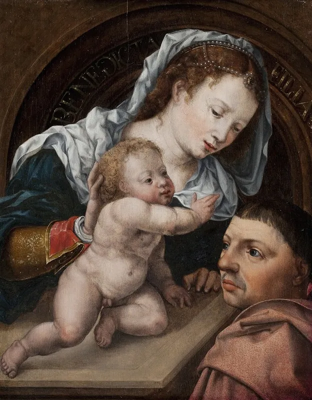 Virgin And Child With A Patron