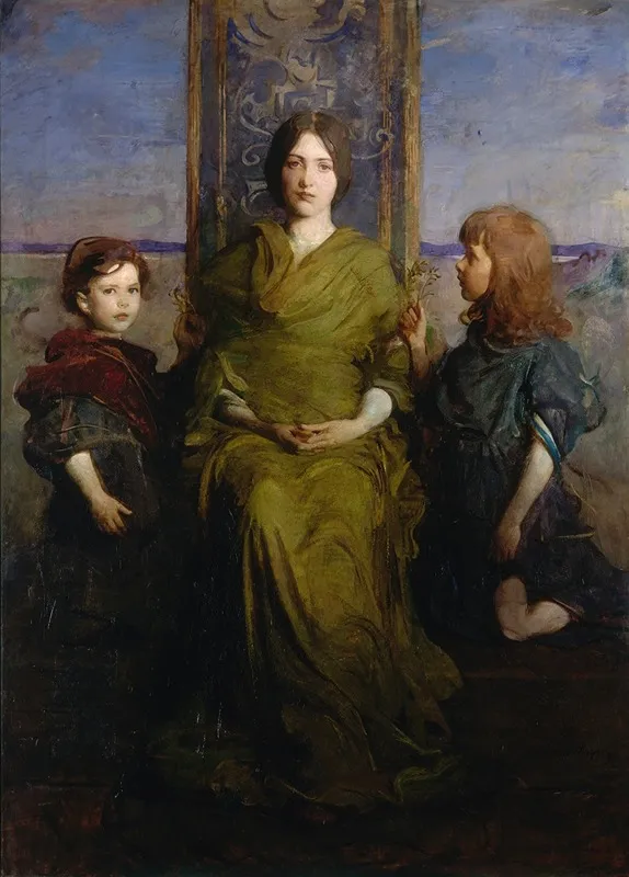 Virgin Enthroned by Abbott Handerson Thayer - Canvas Print