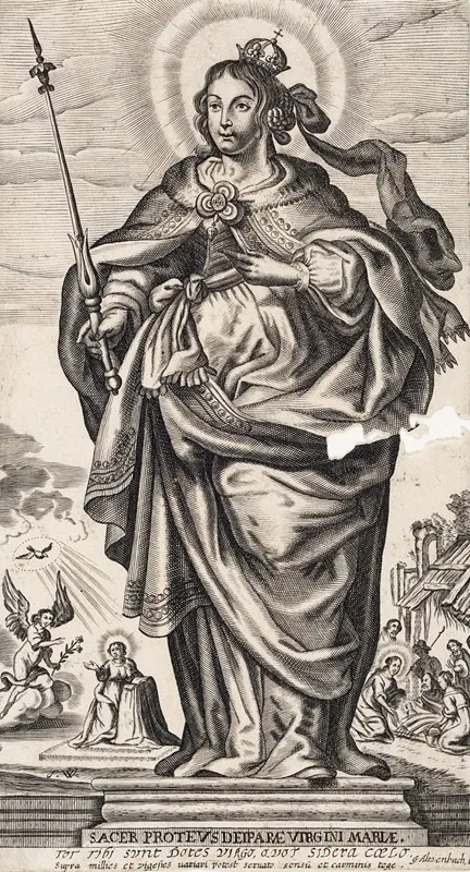 Virgin Mary With Crown And Scepter