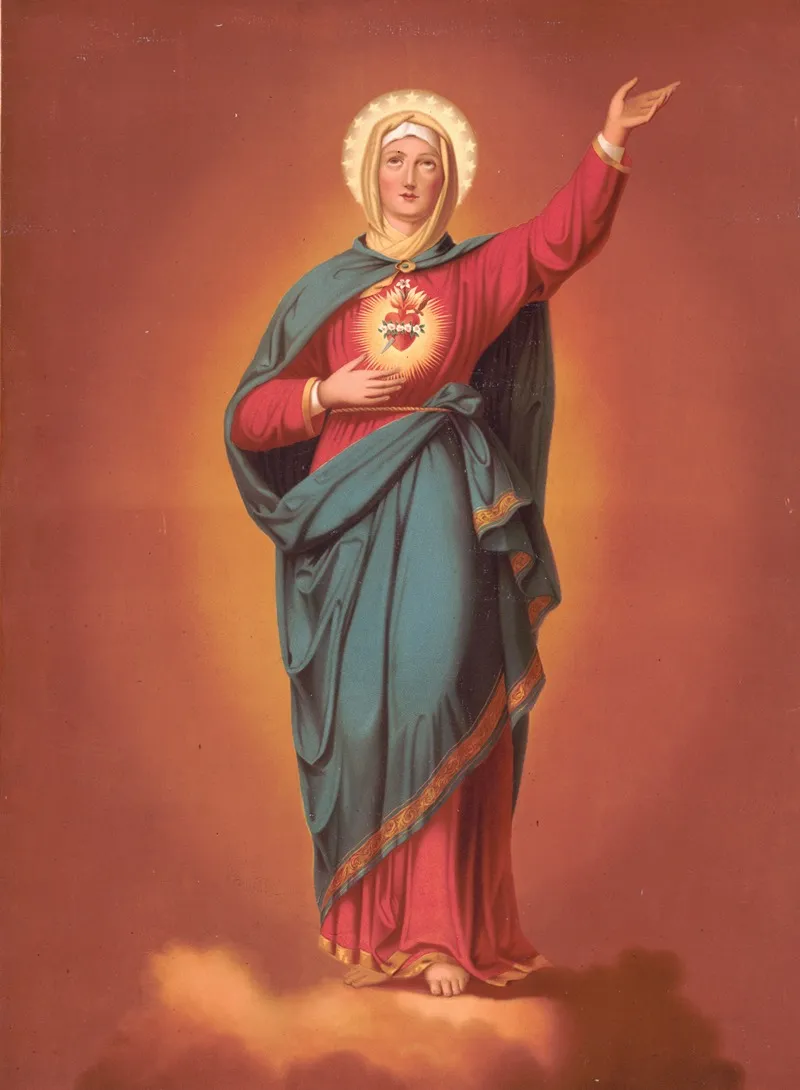 Virgin Mary With Heart Emblem
