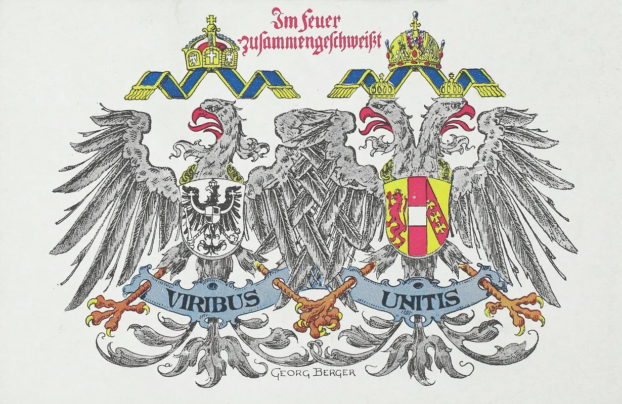 Viribus Unitis Im Fegefeuer Zusammengeschweist by Georg Berger - Canvas Print