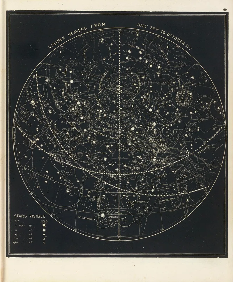 Visible Heavens From July 22nd To October 31st by Asa Smith - Canvas Print