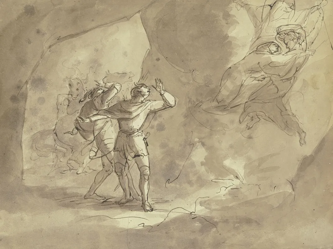 Vision Zweier Manner In Einer Grotte