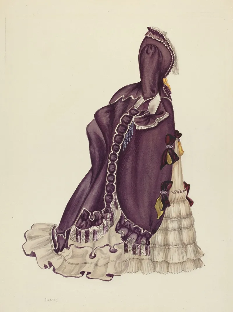 Visiting Dress by Eleanor Ruelos - Canvas Print