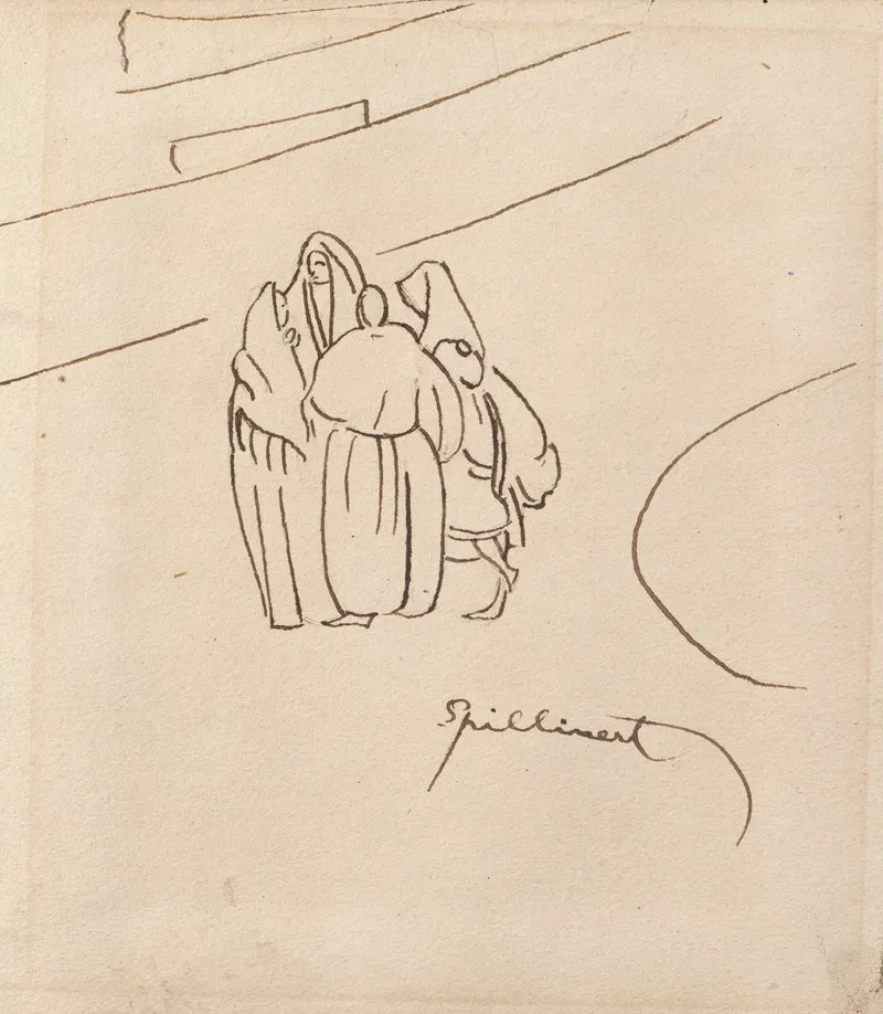 Vissersvrouwen In Gesprek by Léon Spilliaert - Canvas Print