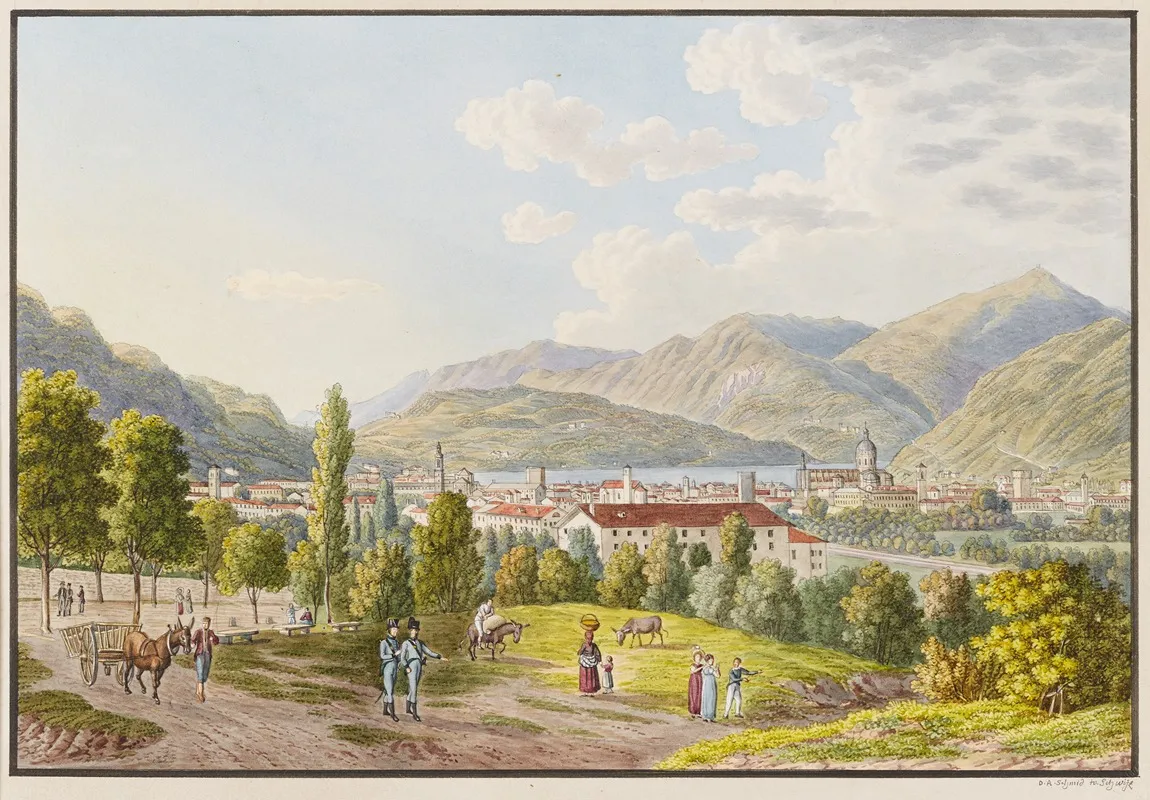 Vista Di Como by David Alois Schmid - Canvas Print
