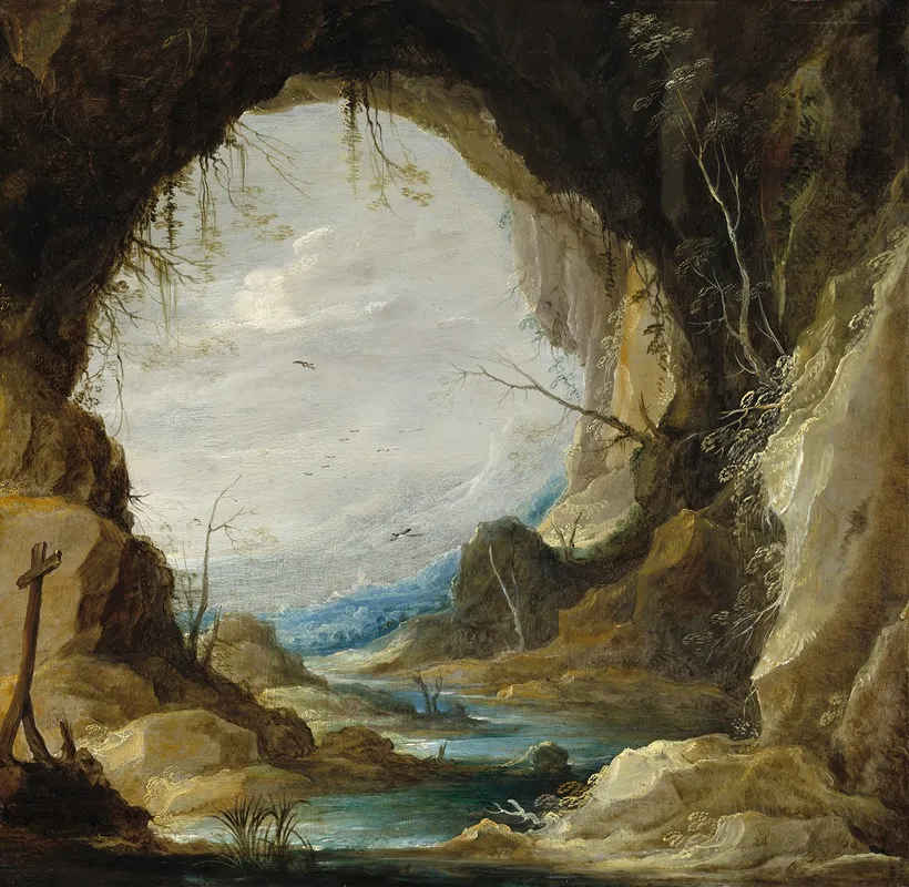 Vista From A Grotto by David Teniers The Younger - Canvas Print