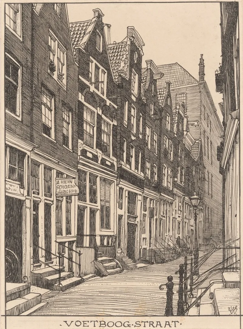 Voetboogstraat Te Amsterdam by Willem Wenckebach - Canvas Print
