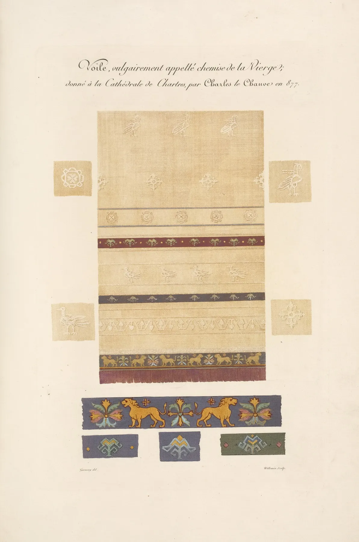 Voile Vulgairement Appelle Chemise De La Vierge Donne A La Cathedrale De Chartres Par Charles Le Chauve En 877