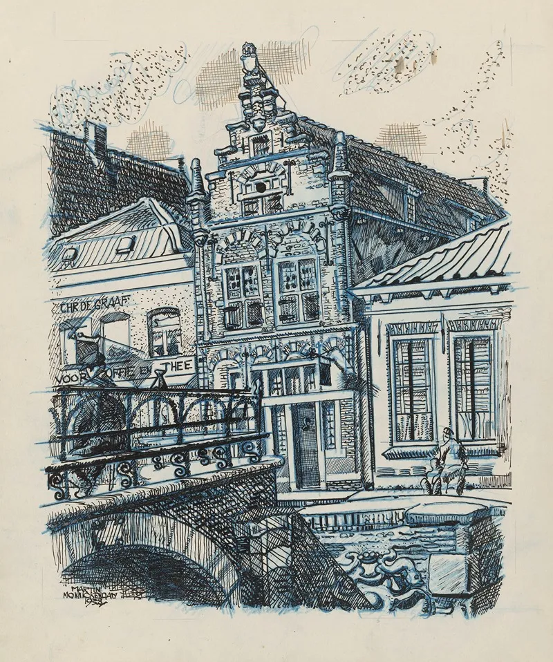 Voorgevel Van Het Museum Te Edam 2 by Martin Monnickendam - Canvas Print