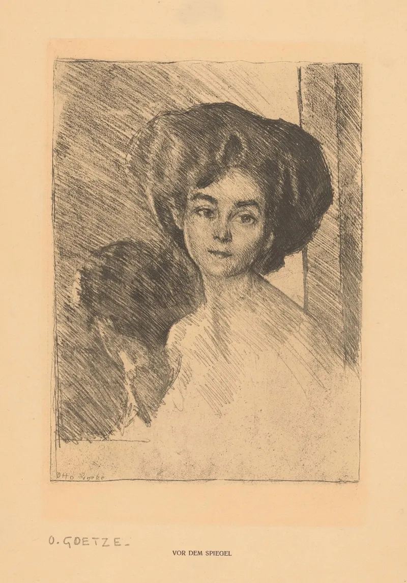 Vor Dem Spiegel 2 by Otto Goetze - Canvas Print