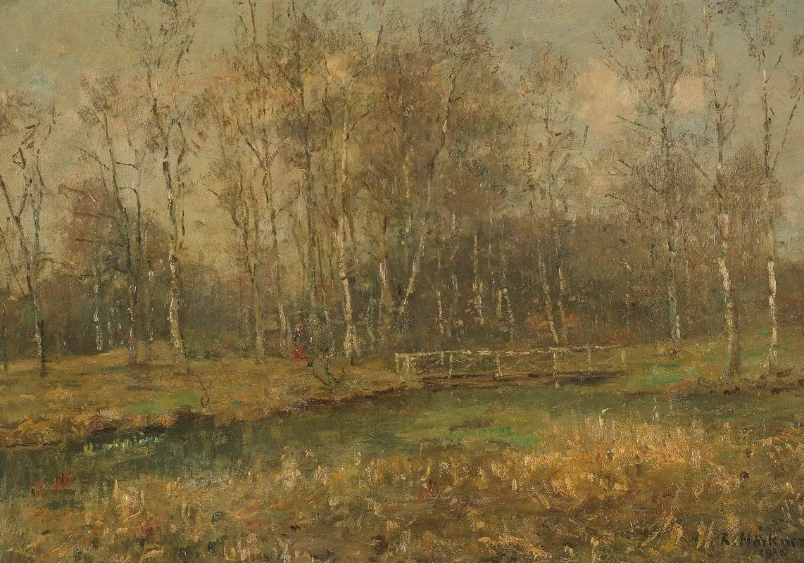 Vorfruhling Im Park by Rudolf Höckner - Canvas Print