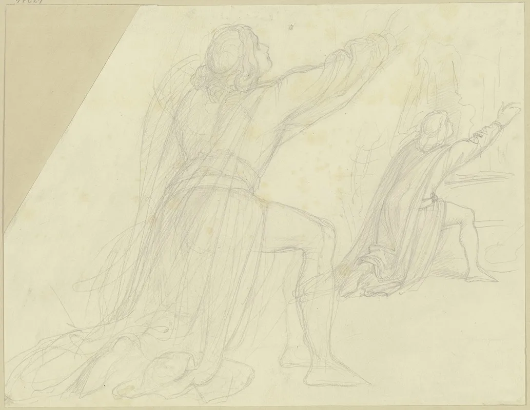 Vorstudie Zum Heinrich Von Ofterdingen Im Freskogemalde Des Wartburgsaals