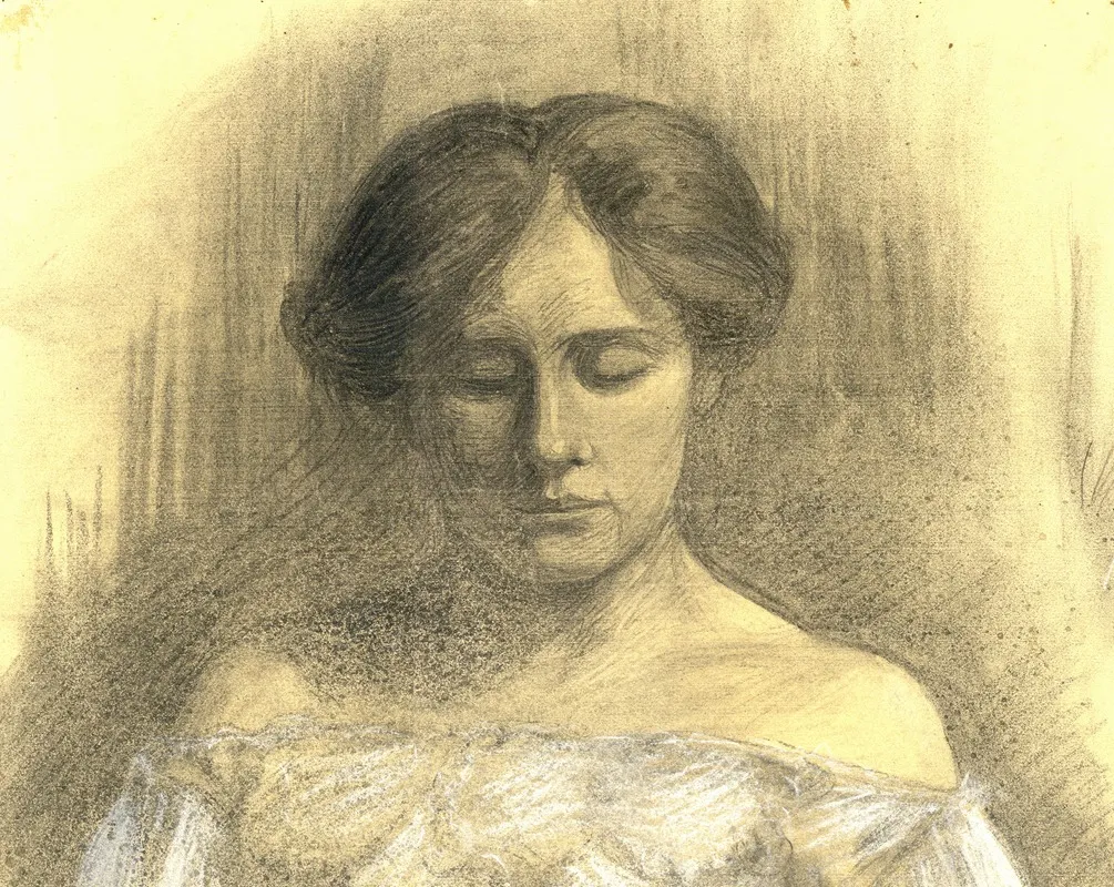 Vrouwehoofd by Albert Daenens - Canvas Print