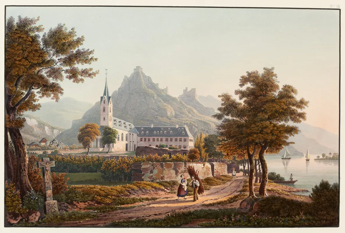 Vue De Bornhofen De La Ruine De Liebenstein Et De Sternberg Ou Les Deux Freres