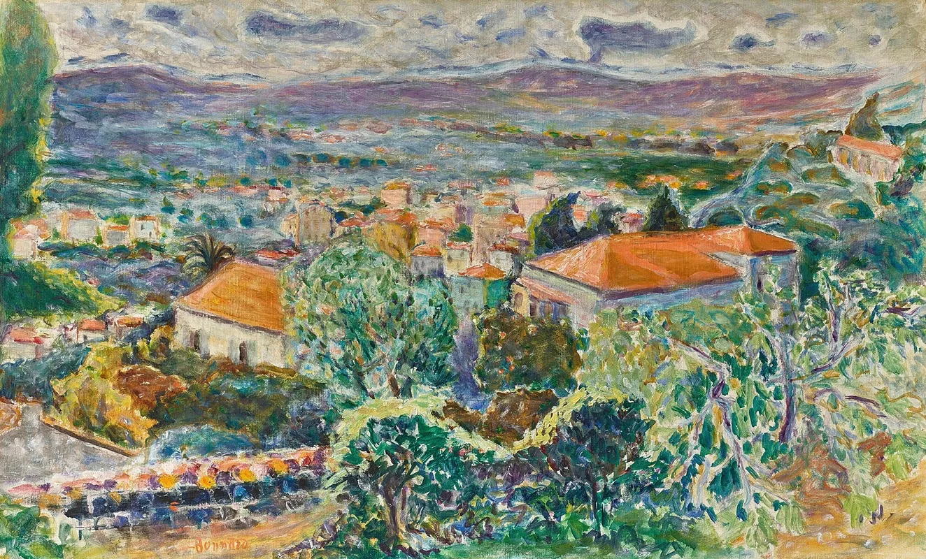 Vue De Cannet by Pierre Bonnard - Canvas Print
