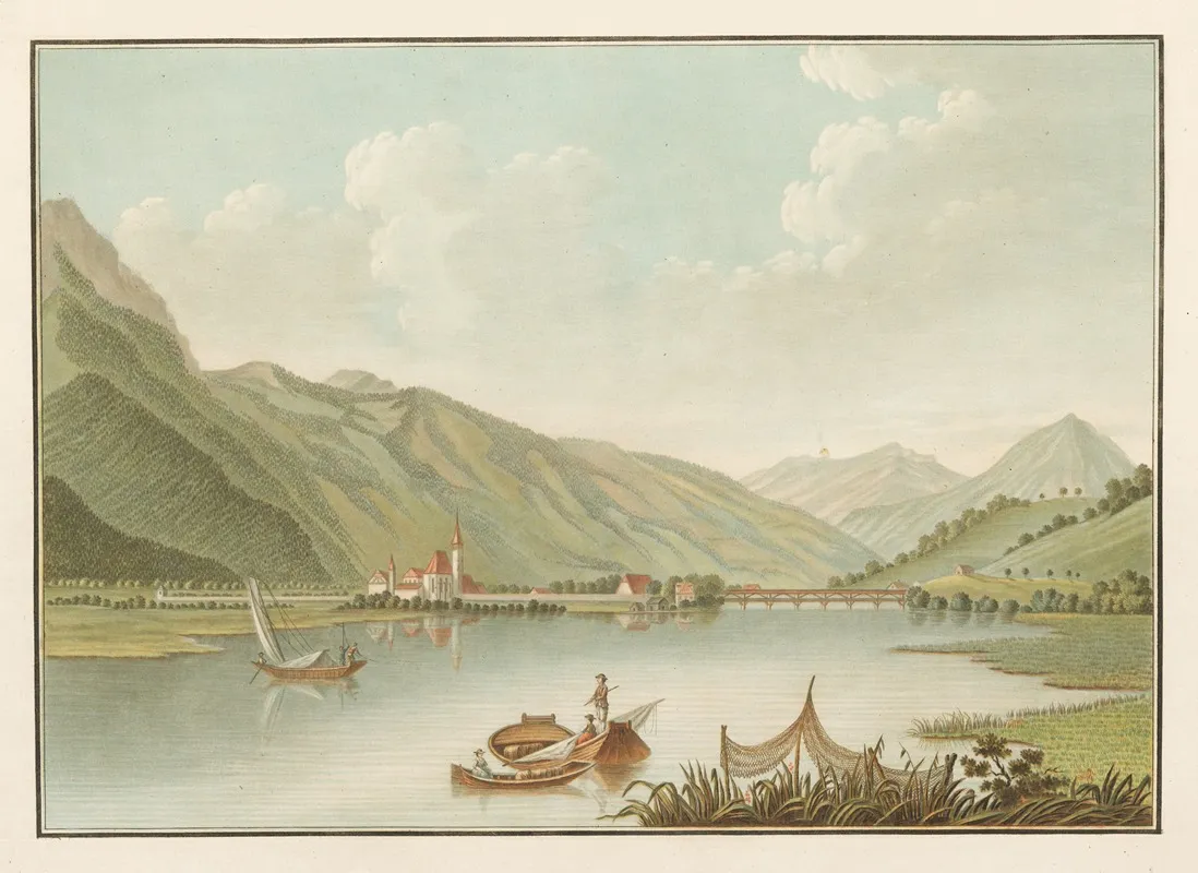 Vue De Interlaken Sur Le Lac De Brienz