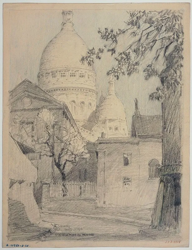 Vue De La Place Du Tertre A Montmartre