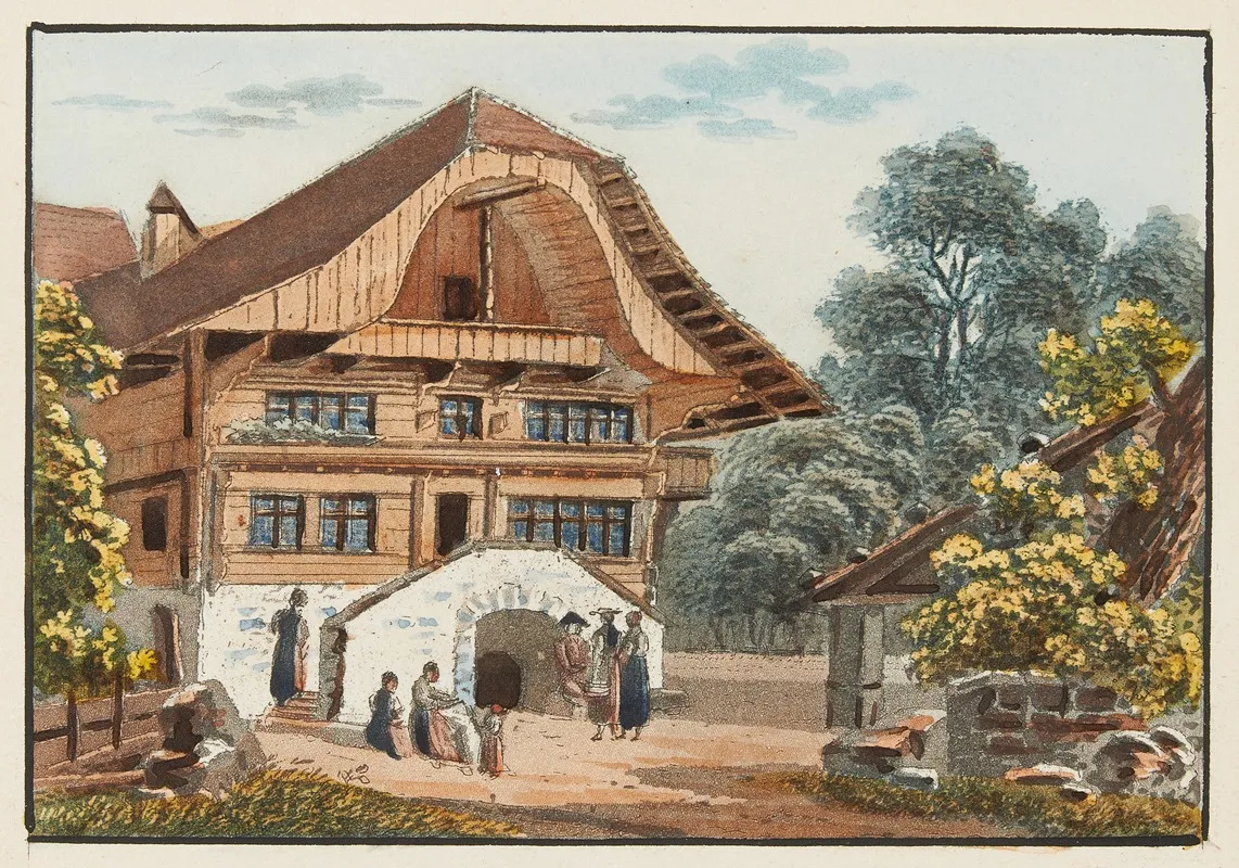 Vue De Lauberge De Matten Canton De Berne