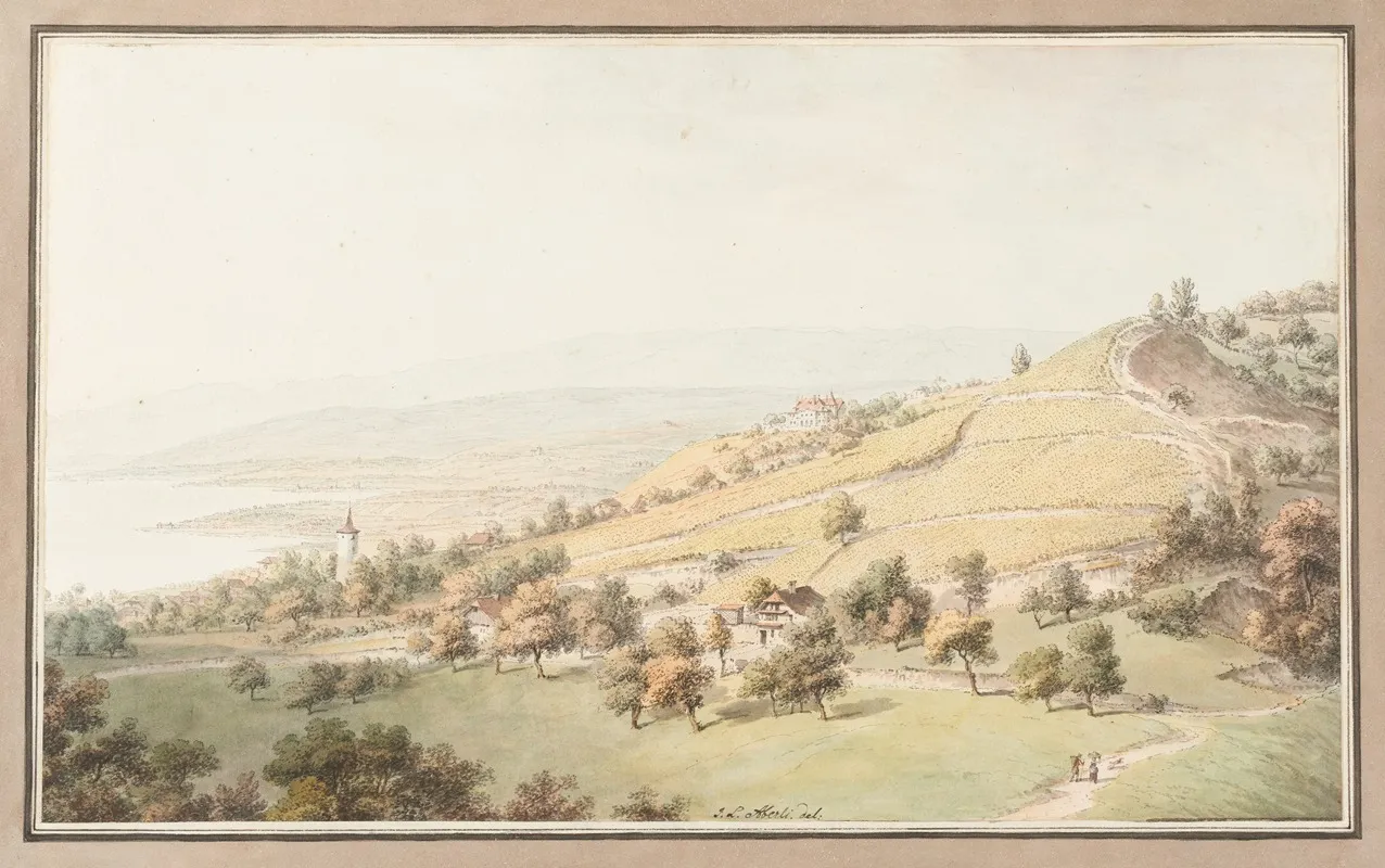 Vue De Lausanne 5 by Johann Ludwig Aberli - Canvas Print