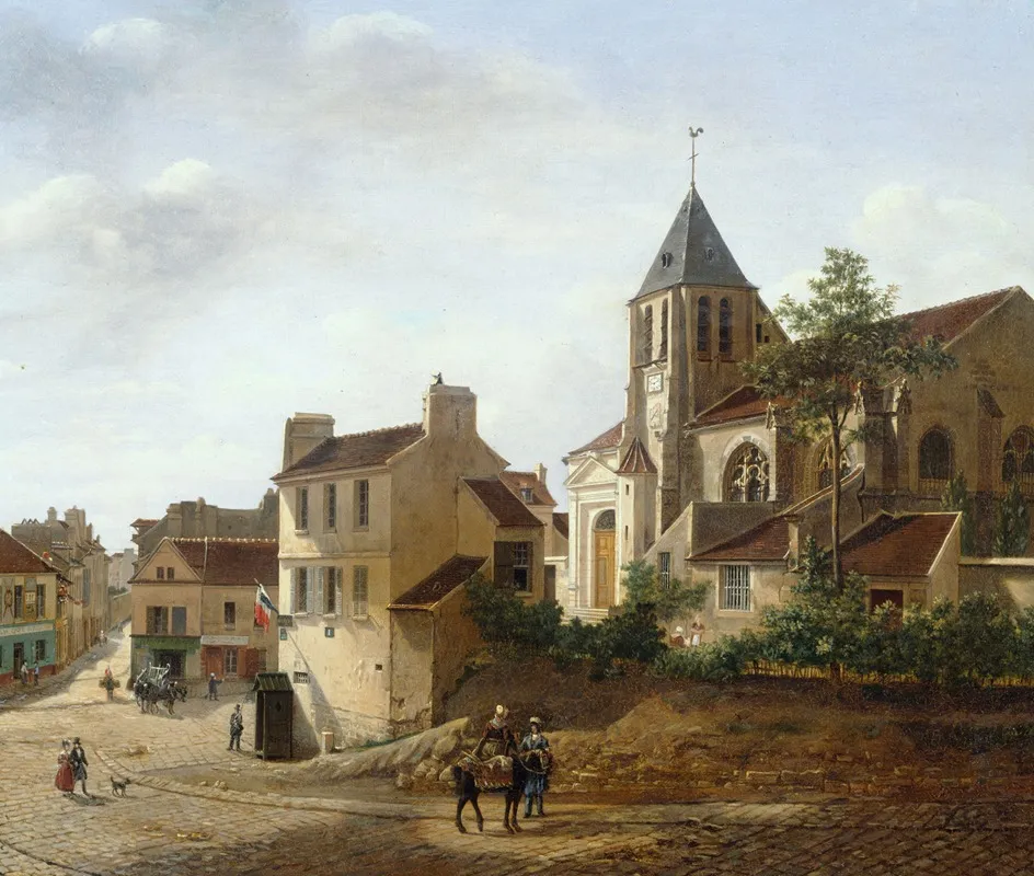 Vue De Leglise Saint Germain De Charonne by Etienne Bouhot - Canvas Print