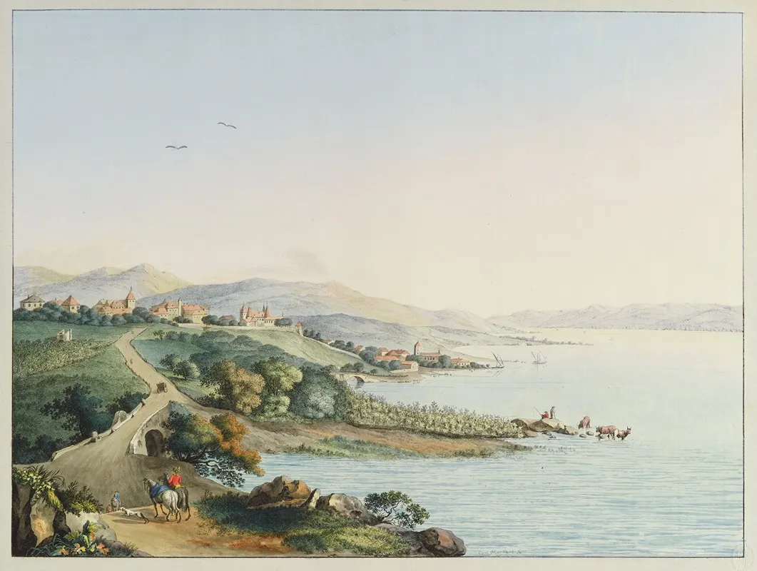 Vue De Nion by Carl Ludwig Hackert - Canvas Print