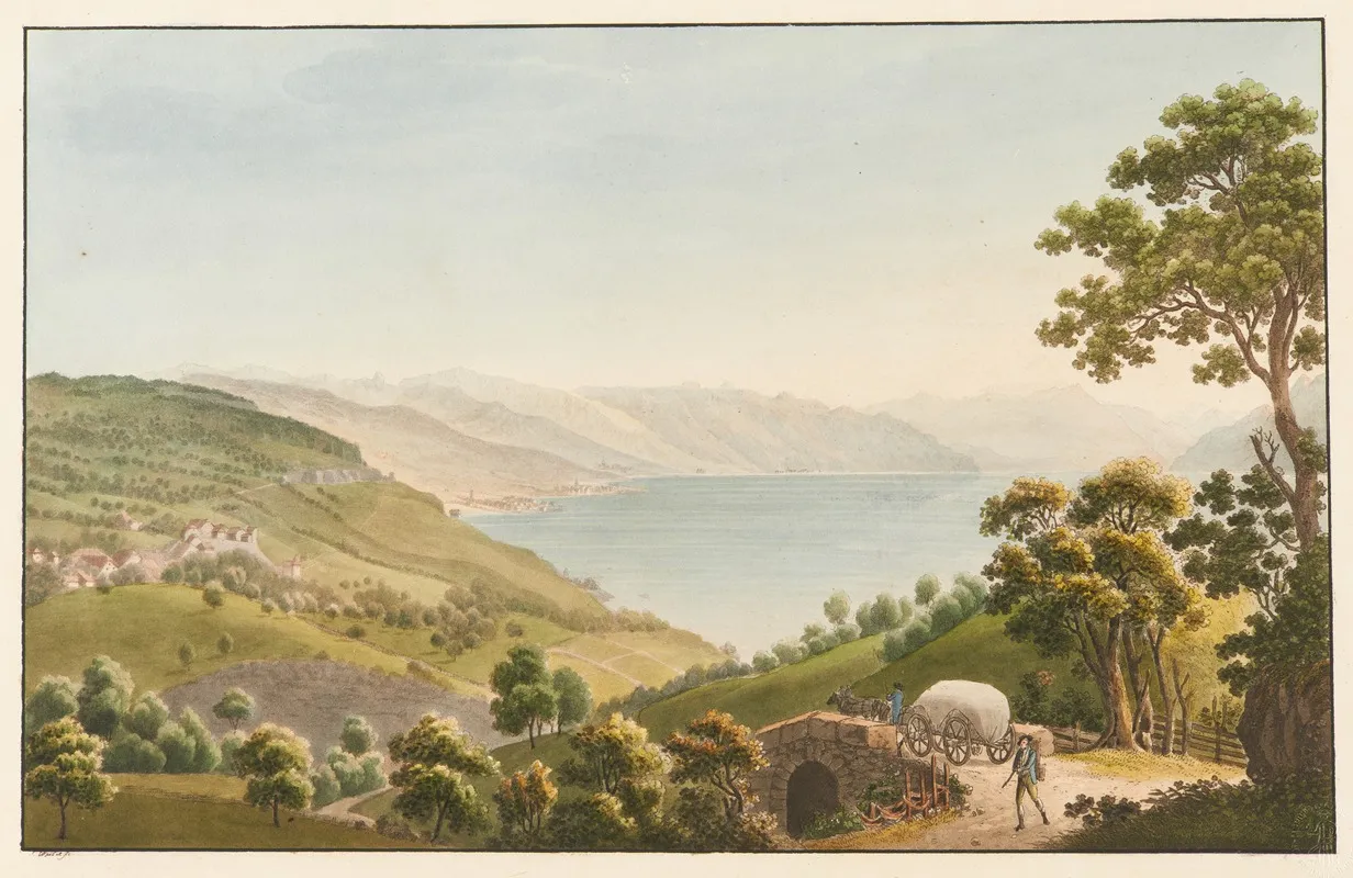Vue Des Environs De Vevey Depuis Chexbres