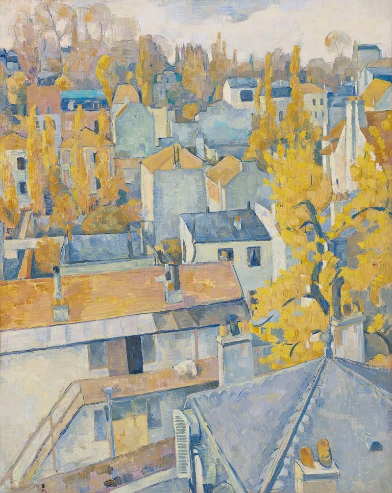 Vue Des Toits by Emile Bernard - Canvas Print