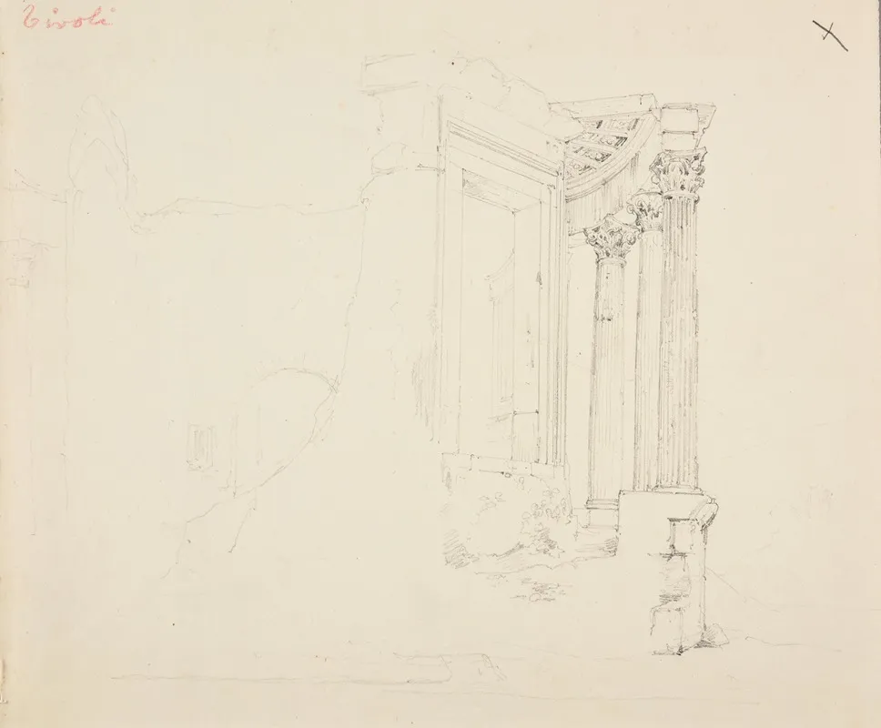 Vue Des Vestiges Du Temple De Vesta A Tivoli
