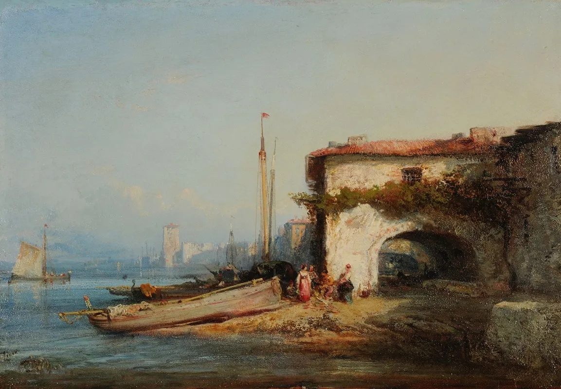 Vue Ditalie by Félix Ziem - Canvas Print