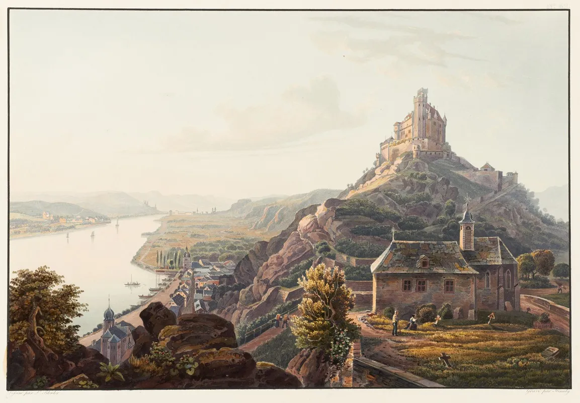Vue Du Chateau De Marksbourg Vers Braubach