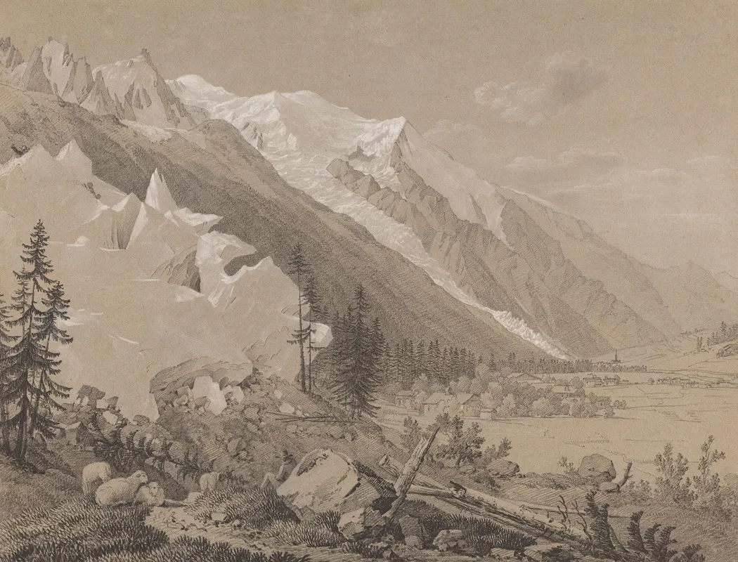 Vue Du Mont Blanc by Jean-Antoine Linck - Canvas Print