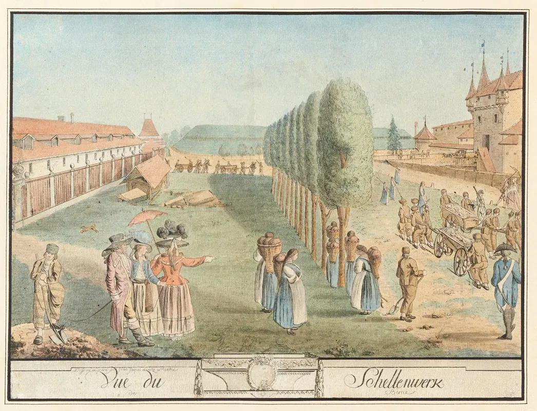 Vue Du Schellenwerk De Berne by Johann Jakob Lutz - Canvas Print