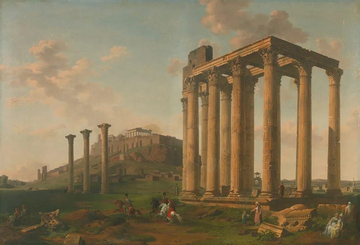 Vue Du Temple De Jupiter Et De Lacropole